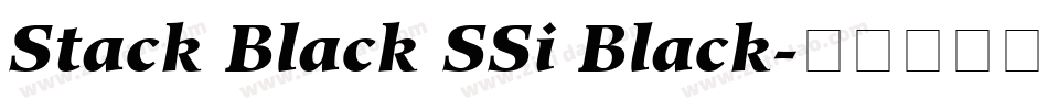 Stack Black SSi Black字体转换